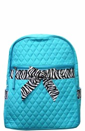 Quilted Backpack-BG0731/BLUE-ZEBRA